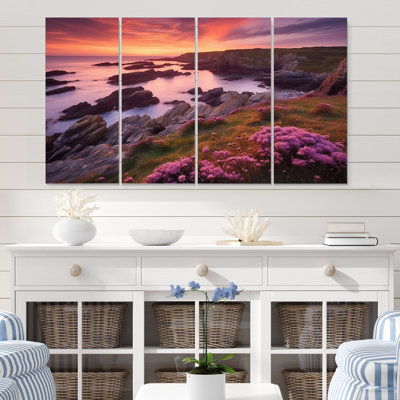 Ensemble de 4 décorations murales Beachside Cliff Dusk I
