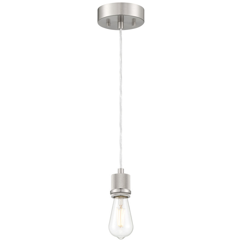 Luminaire suspendu 1 lumière, Acier brossé