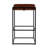 Eldridge Leather and Iron Backless Height Stool with Footrest-1347682127