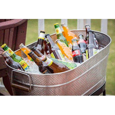 Heavner TableCraft Brickhouse Collection 12.75-Gallon Stainless Steel Beverage Tub
