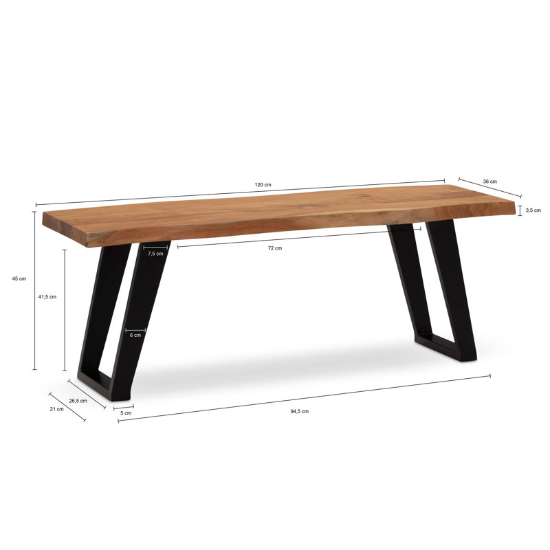Grazierville Wood Bench