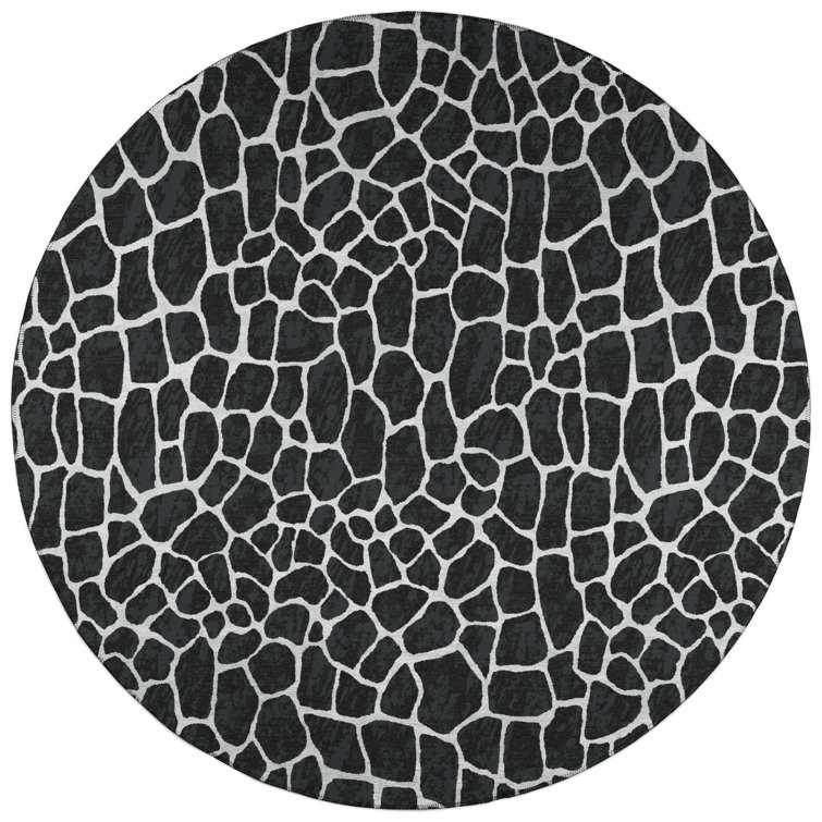 Flatweave Chenille Washable Animal Print Rug