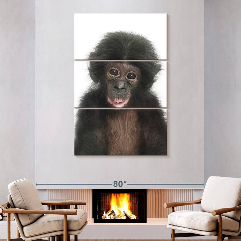 Brampt Baby Monkey, 74" H x 48" W