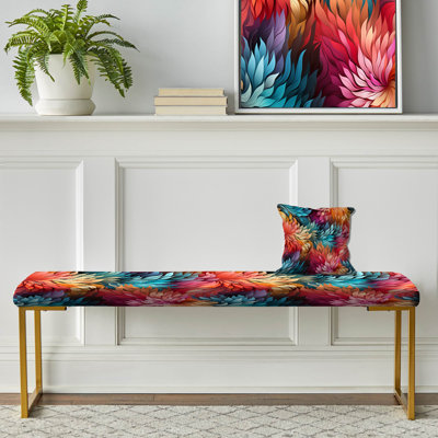 Banc abstrait tapissier doré