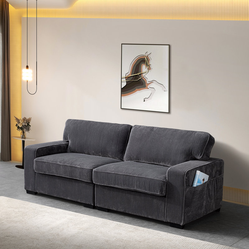 Causeuse moderne pour salon, chambre à coucher, Gris