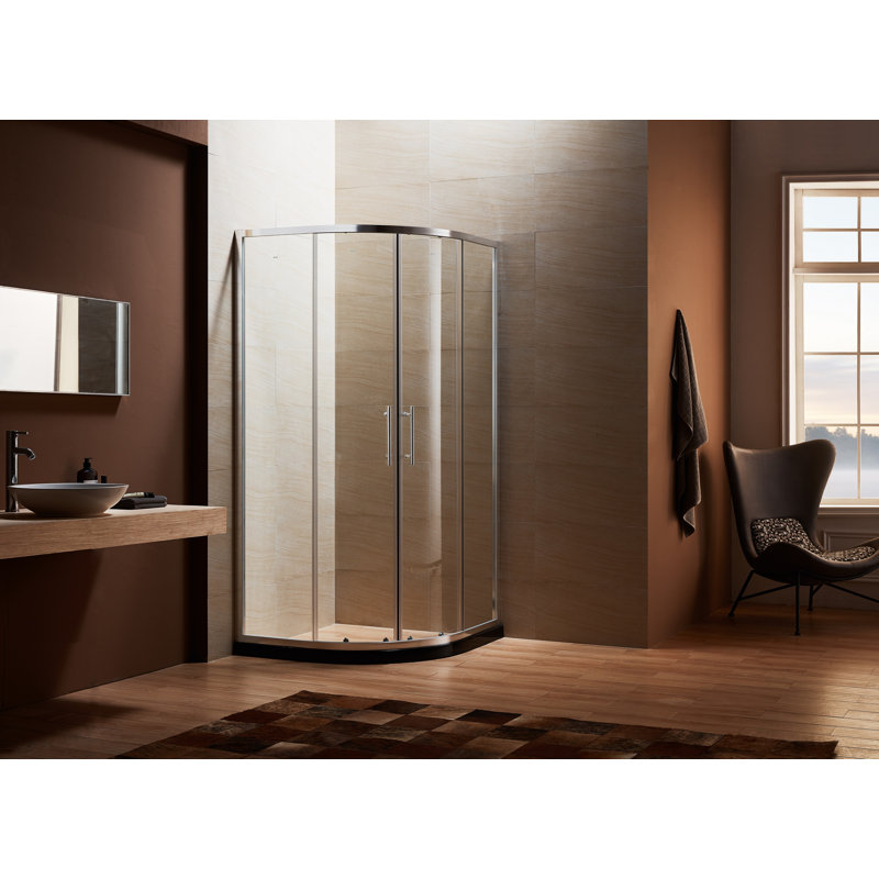 Cabine de douche à porte coulissante l 40 po x h 79 po néo-angle double porte