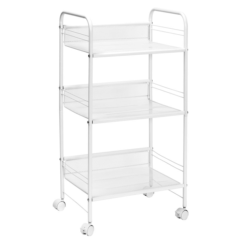 Anouschka 34.57'' H x 18.23'' W Utility Cart with Wheels, 34.6" H x 18" W x 13" D