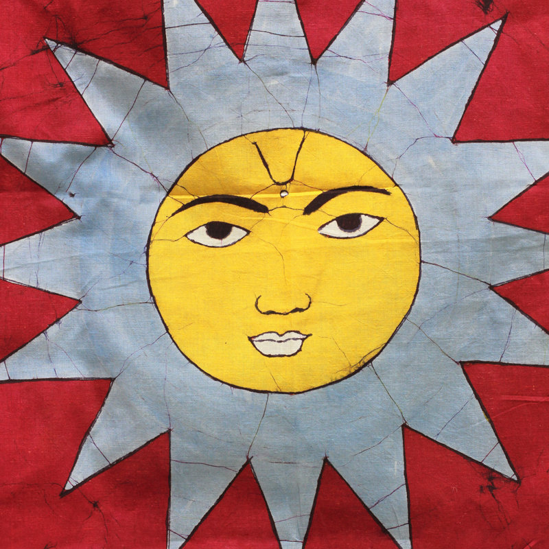 Suspension murale cerulean rayons batik