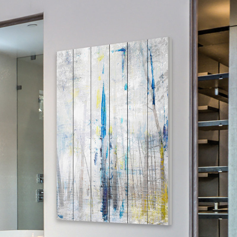 Reproduction d’art sur bois blanc "haute et brillante" par parvez taj,, H 36 po x l 24 po x P 1,5 po