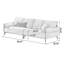 Canapé modulaire en chenille gris 98,43 po-129453421