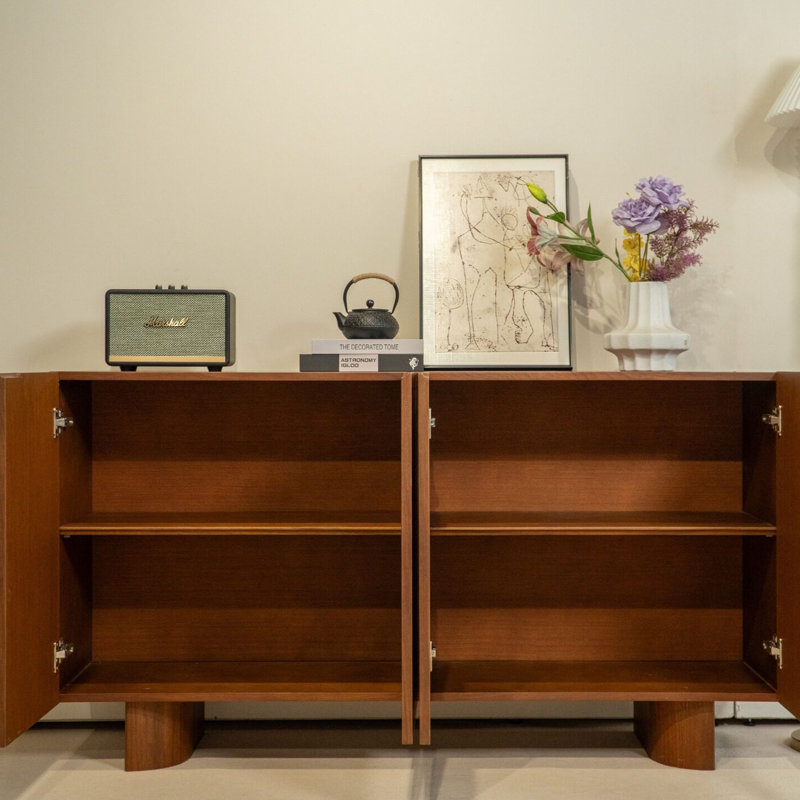 Simple and spacious sideboard cabinet, 32.67" H x 61.02" W x 15.74" D