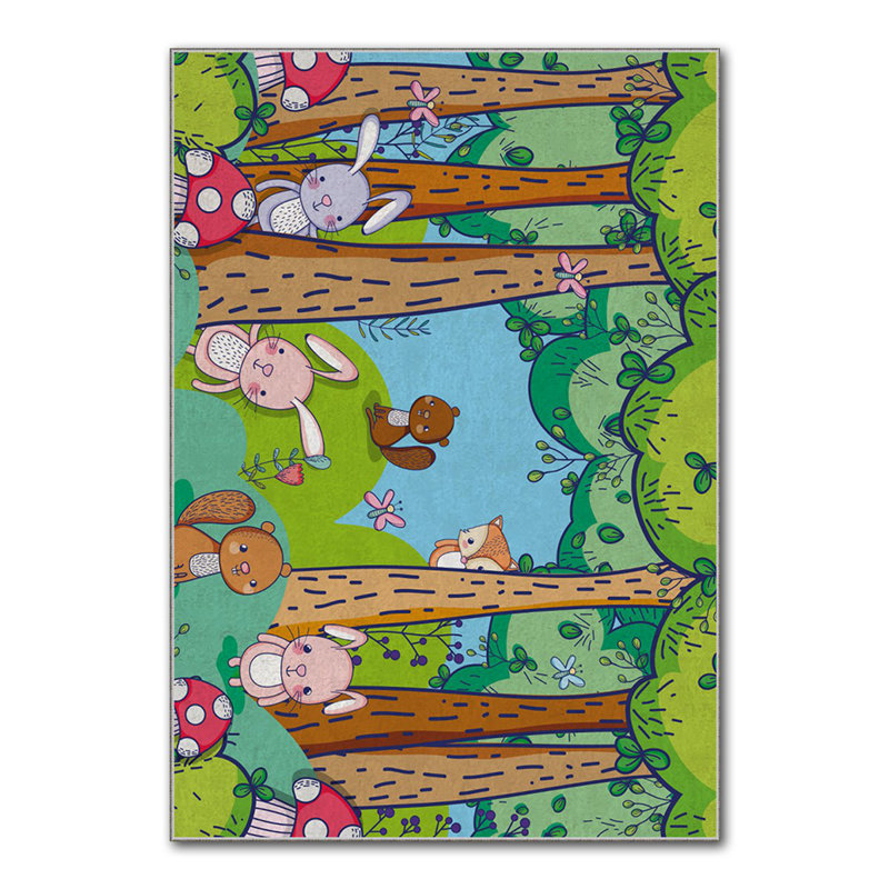 Luxurious Area Rug, 4.6 x 7.2 ft, 100% Polyester, 740 g/m² | Non-Slip Felt Dot Underside, Laminated Sponge for Comfort, Antibacterial & Easy to Clean | Stylish Velvet Fabric with Digital Print, Machine Washable