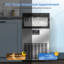 Machine à glaçons HAVATO 120 lb / 24 heures - 26,5 lb de rangement, 64 cubes en 12 minutes, autoportant sous le comptoir pour la cuisine / bar / restaurant (qualité commerciale, acier inoxydable) 
