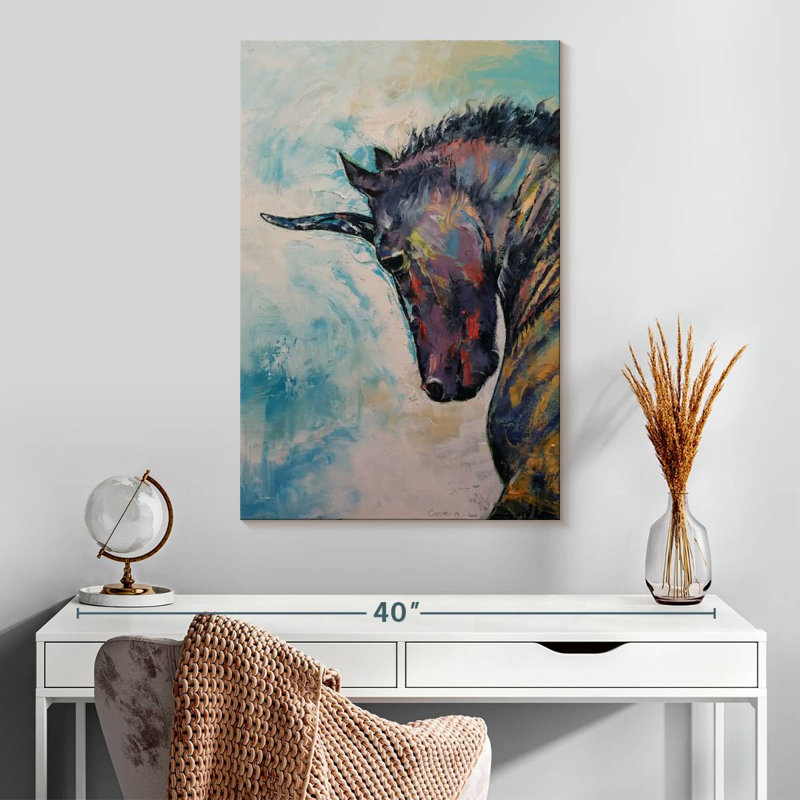 Kelan Dark Unicorn, 30" H x 20" W
