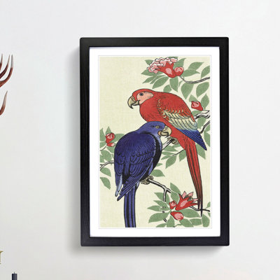 Parrots by Ohara Koson - Framed Print