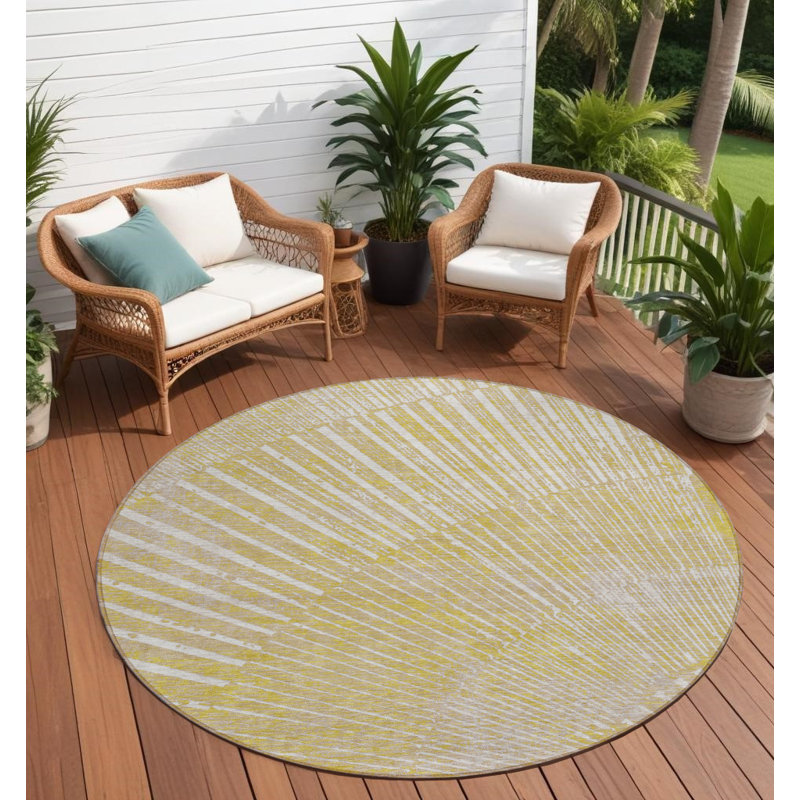 Tapis extérieur rond antidérapant 8 po