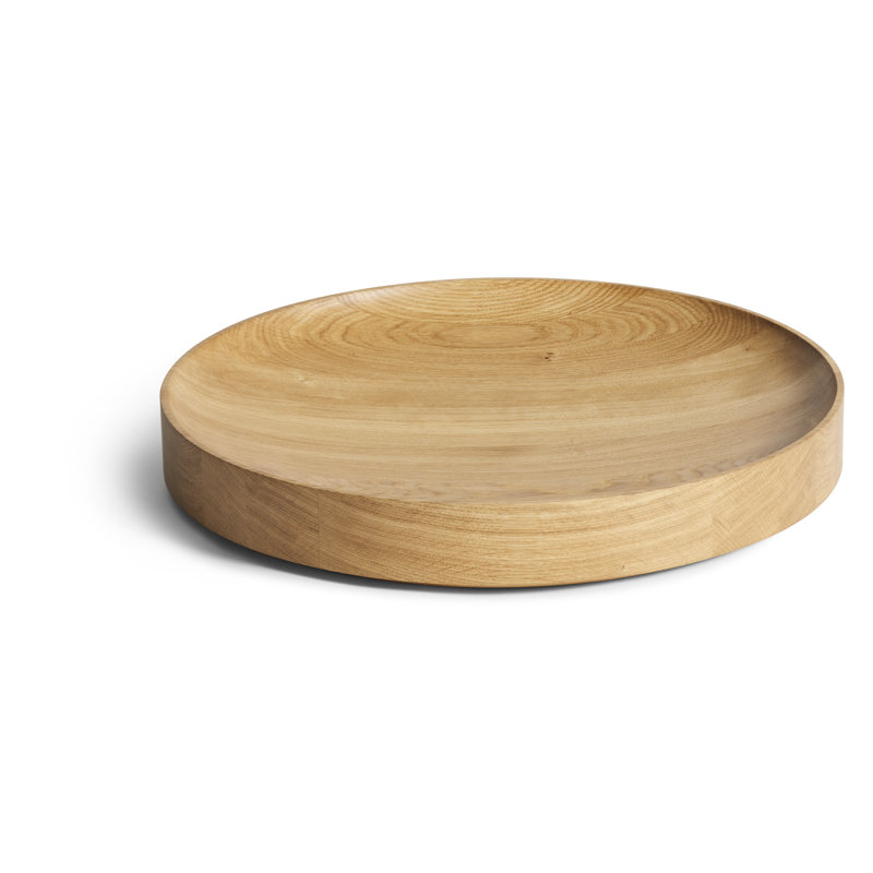 Cusp Solid Wood Decorative Bowl - Set of 1, 3" H x 20" W x 20" D, White Oak