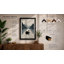 Black Swan in Mist Minimalist 1 Piece Single Picture Frame Wall Art-1105599072-1105599085