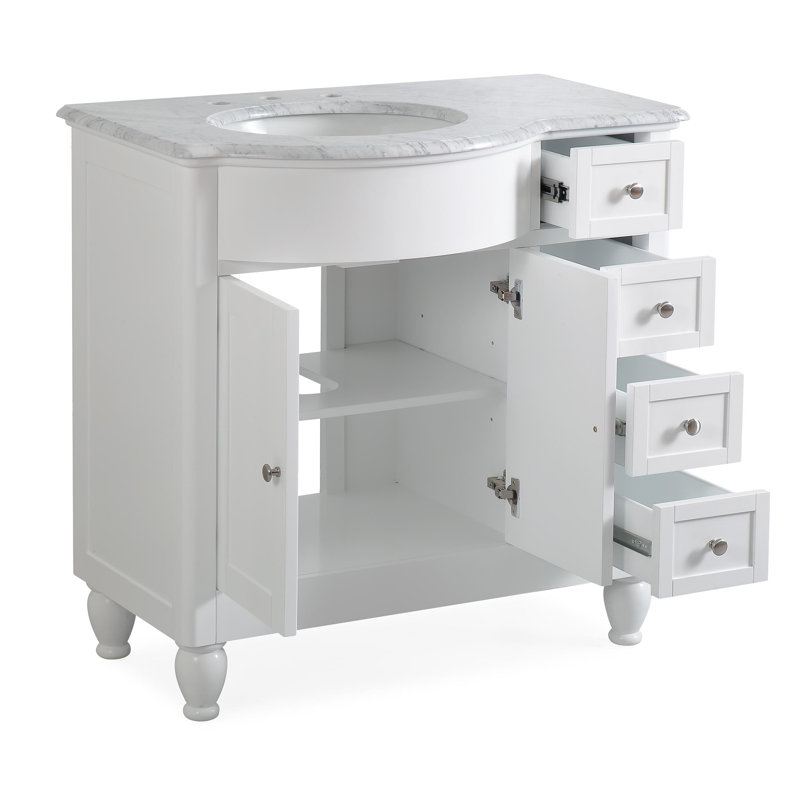 Comptoir de meuble-lavabo simple 36 po