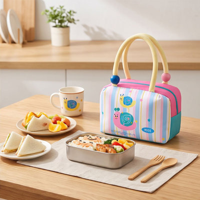 Sac de rangement en tissu, sac à lunch portatif, boîte à bento extra-large, sac isotherme portatif