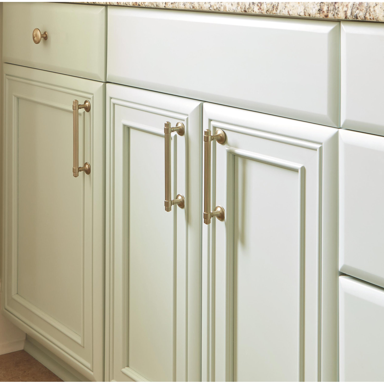 Sea Grass Bar Cabinet Pull, Golden Champage, 6.31"