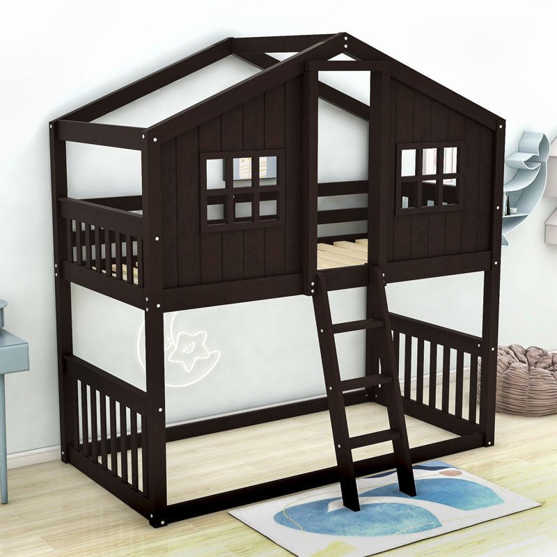 McGillicuddy Kids Twin Over Twin Bunk Bed, Espresso