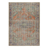 One-of-a-Kind Rectangle 5’6”x7’9” Hand Knotted Area Rug
