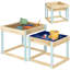 HOMCOM 152.4cm x 152.4cm Fir Wood Square Sandbox with Cover