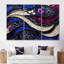 Mauve et bleu, fractale moderne, vagues I-107200187-107200182