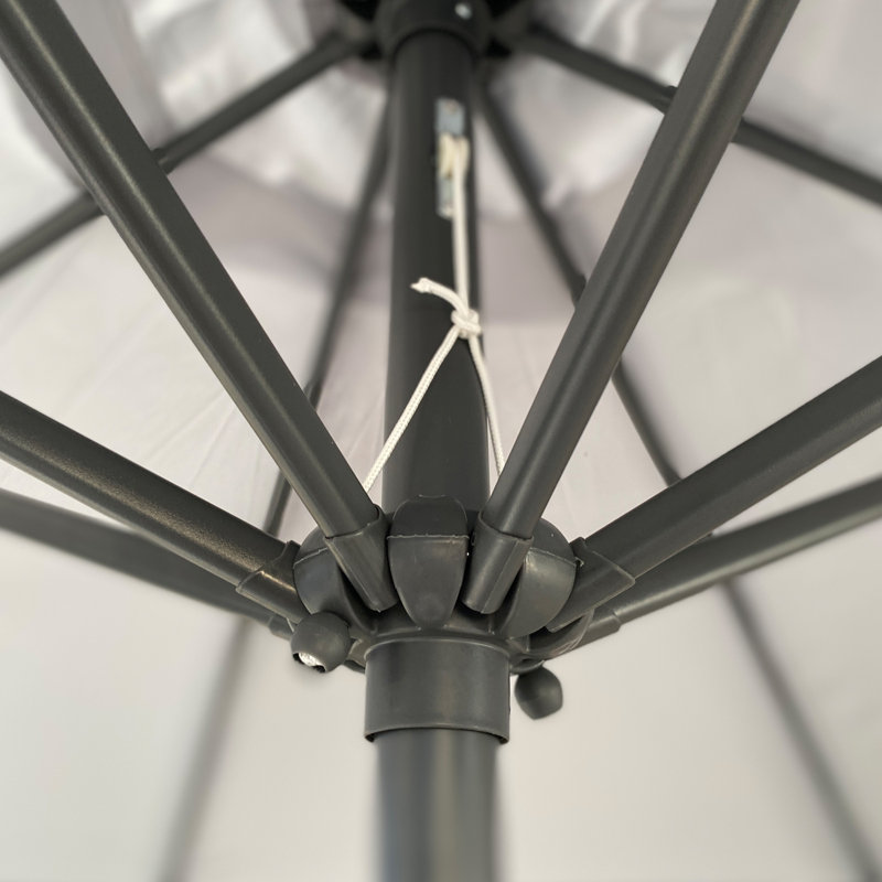 Parasol d'extérieur en aluminium pour patio, Gris