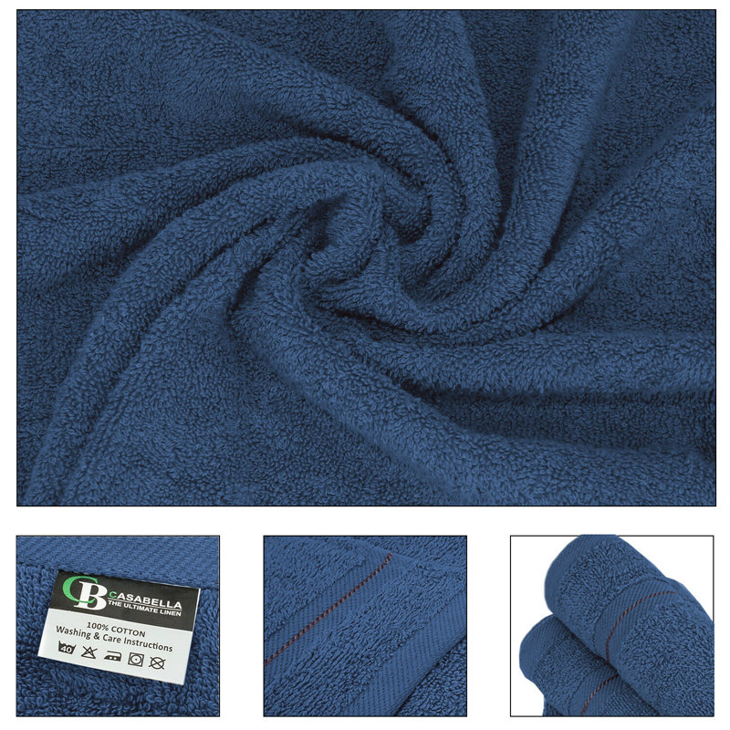 Casabella Luxury Face Towel, Royal Blue