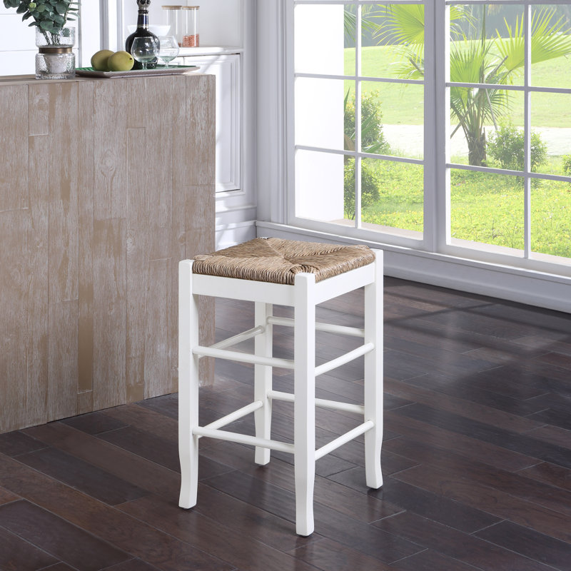 Tabouret de bar et de comptoir Miltonsburg, Crème, Tabouret de comptoir (siège d'une hauteur de 24,5