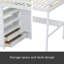 Lit mezzanine double en bois-83169282