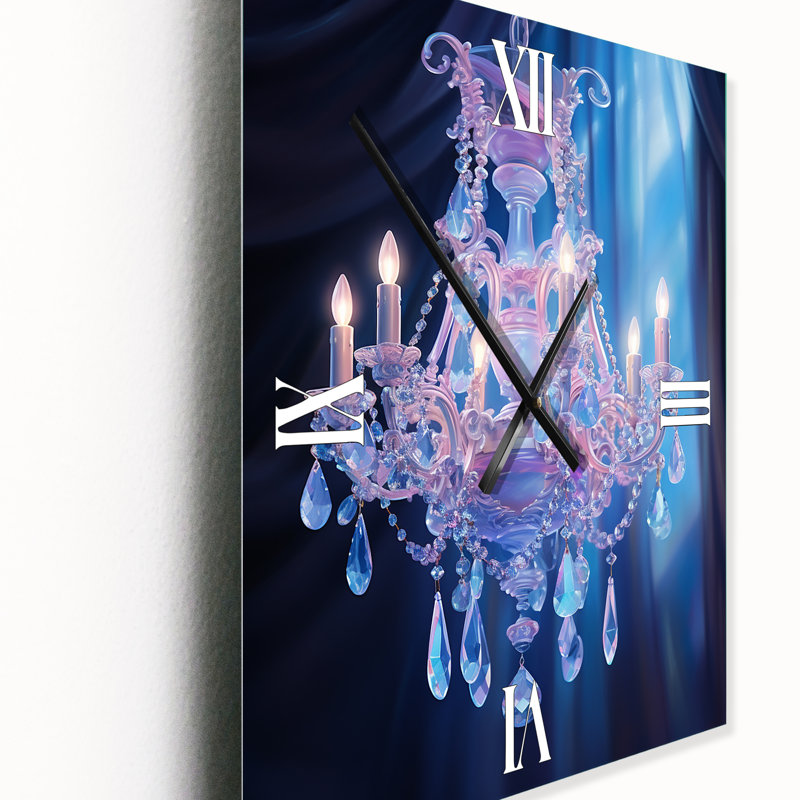 Horloge murale Chandelier Glamour II Glam, H 28 po x l 12 po x P 1 po
