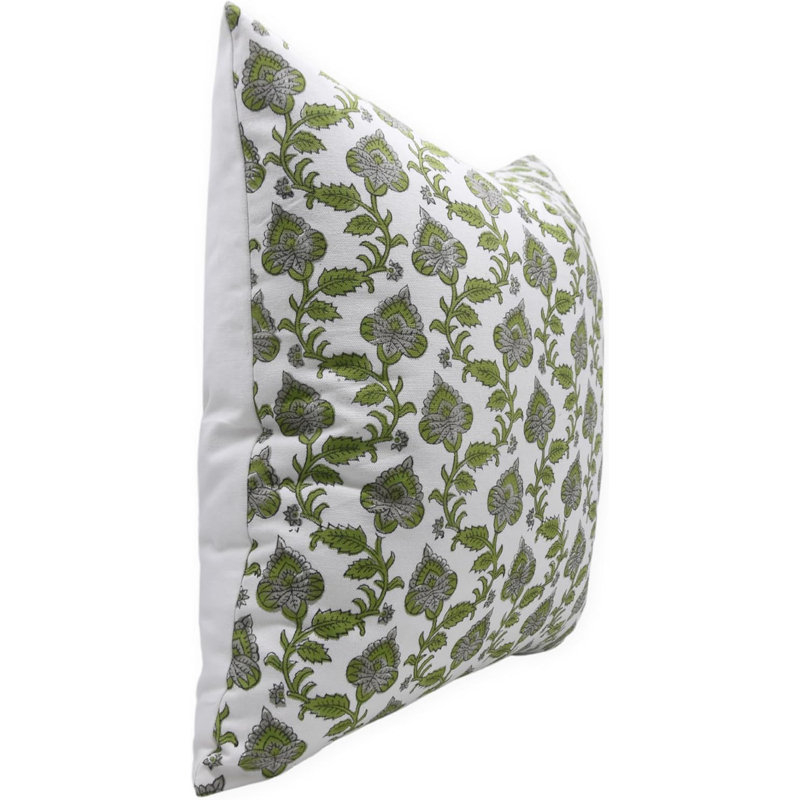 Housse de coussin Fab divine - Design unique fabriqué à la main pour le salon, Madhubala, H 14 po x l 14 po