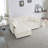Chenille Two-Seater Sofa With 1 Footrest, 2 Seater L-Shaped Sectional With Ottoman,Loveseat With Ottoman For Small Living Space-674670059