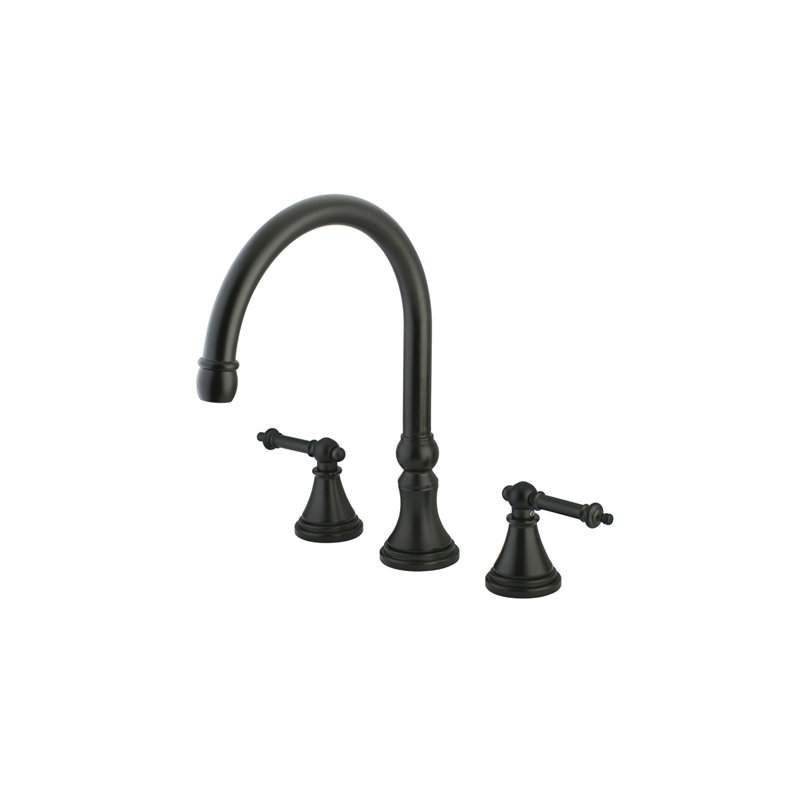 Templeton Double Handle Deck Mounted Roman Tub Faucet, Oil Rubbed Bronze