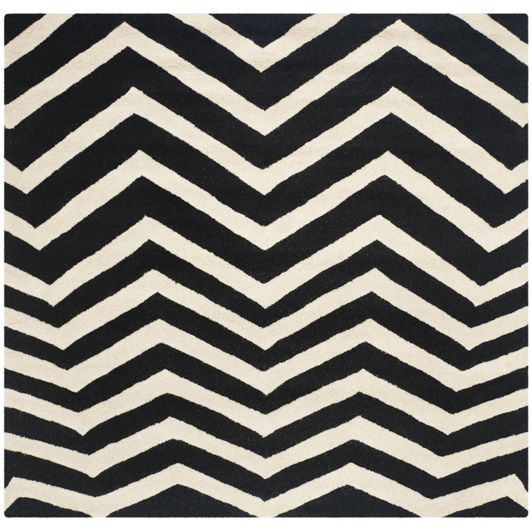 Sanyla Hand Tufted Wool Chevron Rug