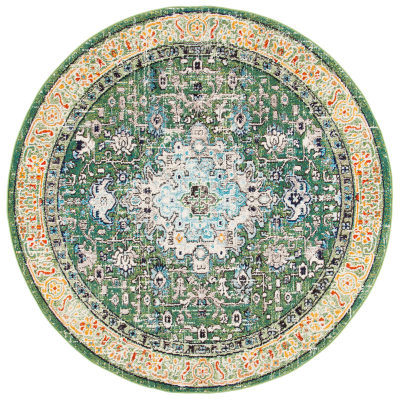 Jourdanton Performance Oriental Rug, Round 6'7"