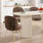 Teddy Fabric Dining Chair with Golden Legs (Set of 2)-944659721