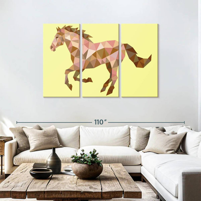 Cheval géométrique Brampt, H 48 po x l 74 po