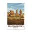Brimham Rocks, England - Romantic Travel Poster Of North Yorkshire Moorland And Weathered Stone Pinnacles. Giclee Print On Wrapped Canvas. Wall Art, Home Decor - Natural Landmarks, England - Wrapped Canvas Print-798338155