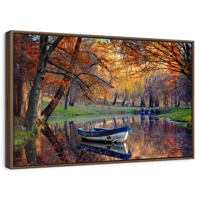 Autumn Lake Boat