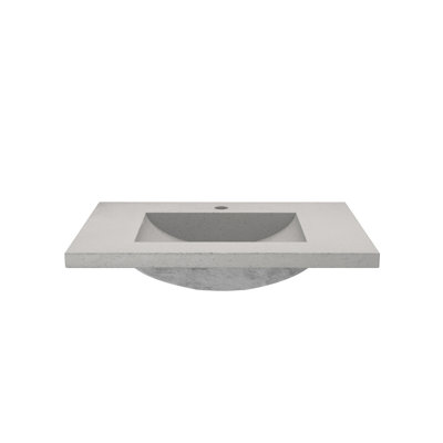 Plateau de meuble-lavabo en béton 30,5 po avec lavabo Palomar