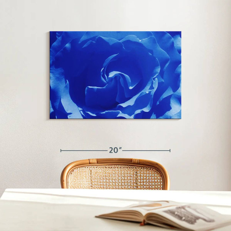 Hardie Blue Rose Macro Shot, 16" H x 24" W