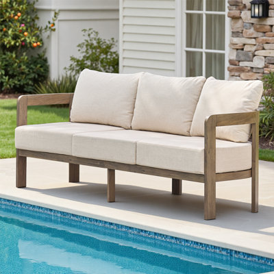 3-Person Patio Sofa With Thick Cushions
