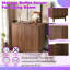 Armoire d'appoint 31,5 "en noyer sculpté avec tablettes réglables UnaNoxa
