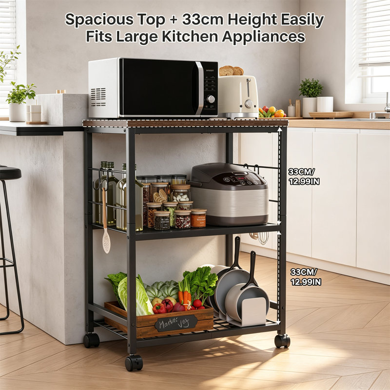 Metal Bar Cart, Black