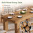 63 Inches Solid Wood Dining Table-1004825955