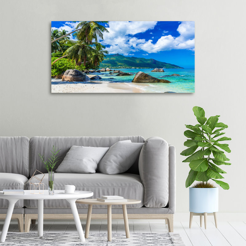 Seychelles Beach - Wrapped Canvas Print